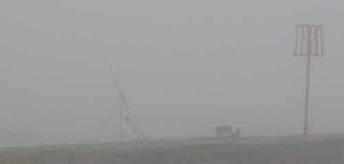 Caister beach in fog Caister beach in fog