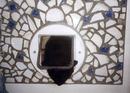 mosaic cat flap