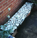 mosaic garden bench