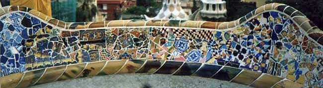 barcelona mosaic bench
