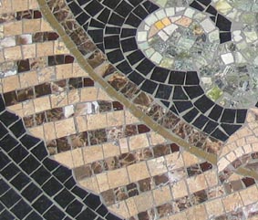grape vine mosaic detail