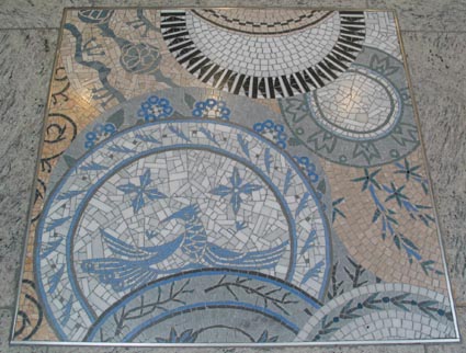 cups and saucers mosaic