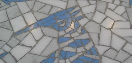 cups and saucers mosaic