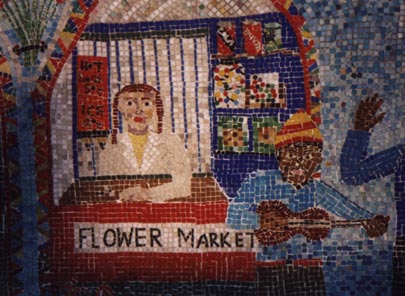 columbia road flower market mosaic