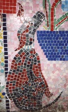 mosaic dog