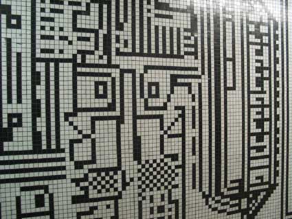 black and white mosaic