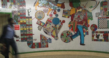 mosaic wall in rotunda