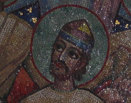 detail of roof mosaic