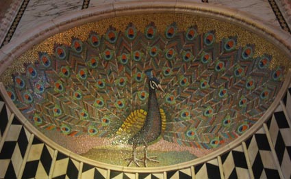 peacock mosaic