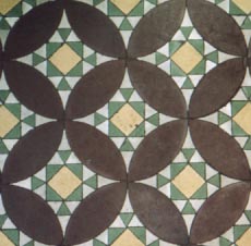 detail of mosaic tiles