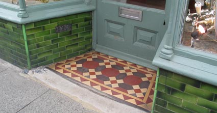 tiles in doorway