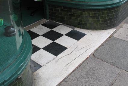 shop doorway tiles
