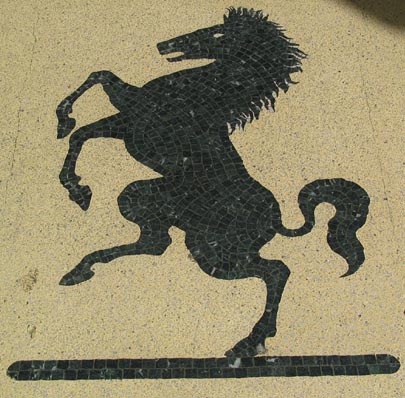 rampant horse mosaic