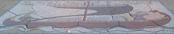 norman ship mosaic