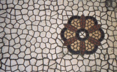 pseudo mosaic floral tile