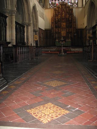 tiles on floor of choir
