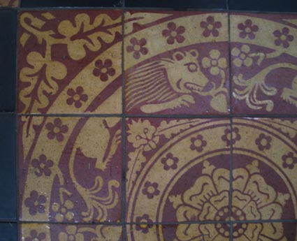 lions tiles detail