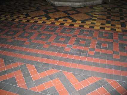 tiles around font