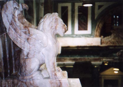 alabaster winged lion