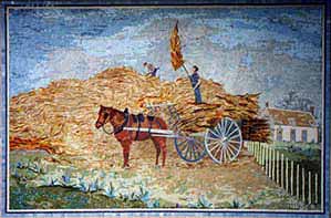 mosaic hay cart