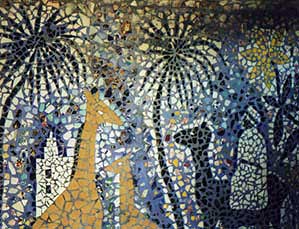 camel and giraffes mosaic