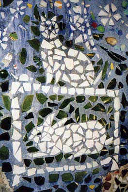 cat and rabbit mosaic