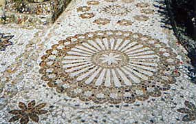 floor rose mosaic