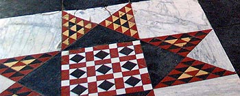 geometric mosaic floor