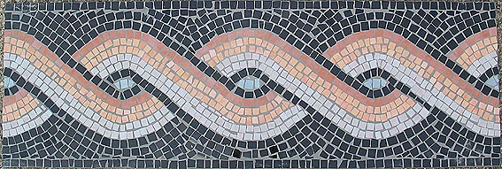 Roman guilloche tile mosaic