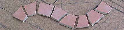 tile tesserae in wavy line