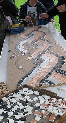 Roman mosaic workshop