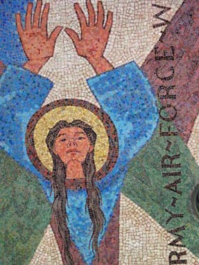 mourning angel mosaic