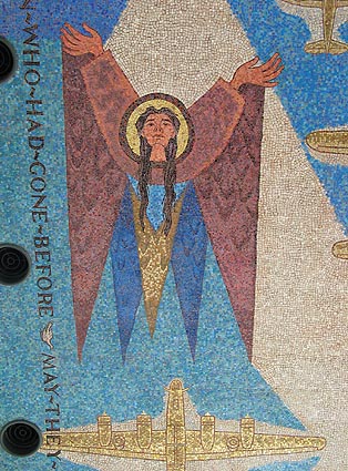 American Cemetery angel mosaic