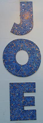 mosaic tile lettering