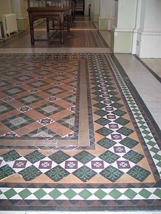 geomteric tile pavement