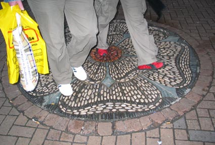 Rose Street pebble mosaic