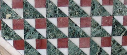 geometric inlay mosaic