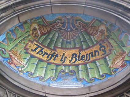 "Thrift is Blessing" mosaic, Edinburgh