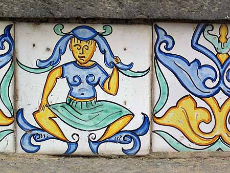 Tiles with dancer design