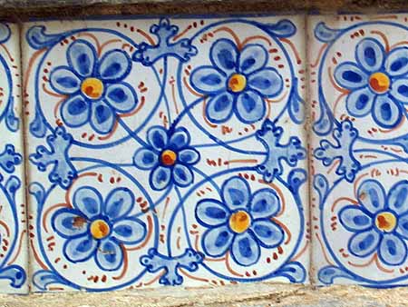Floral design tiles