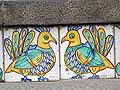 Tiles with stylised birds