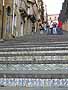 View up the steps of La Scala