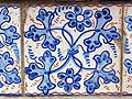 Blue floral design tiles
