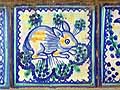 Close up of a rabbit tile design