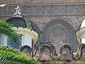 Tiled roof and decorated wall of Palermo cathedral