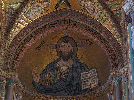 Christ pantocrator mosaic