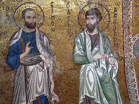 Mosaic of two saints