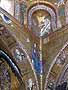 A corner of La Martorana church with a mosaic of Saint Peter