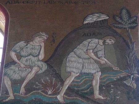 Adam and eve mosaic