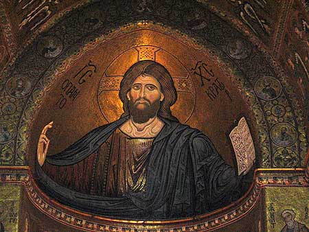 Christ pantocrator mosaic